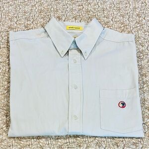 Duck Head Light Cream Men’s Button-Down Shirt with Pocket Logo